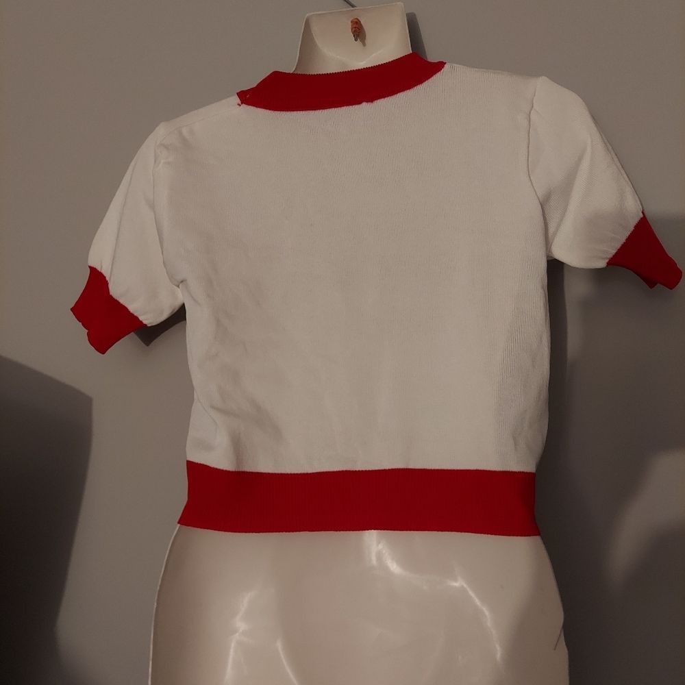 Bear Cropped Short-Sleeve Knit Top - Picture 5 of 5